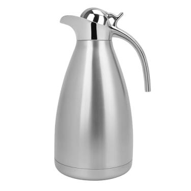 Imagem de Garrafa Térmica Inox 2 Litros para Café e Bebidas Conserva Quente e Frio por Horas Ideal para Casa, Escritório e Reuniões Jarra Chá Cafeteira Tererê Chimarrão Europeia Clássica Premium (2 Litros)