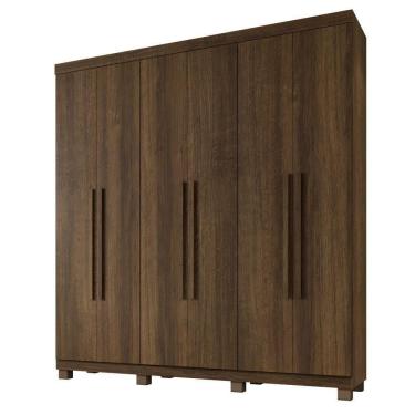 Imagem de Guarda Roupa Milão 6 Portas 3 Gavetas 7 Prateleiras - Beneti Imbuia