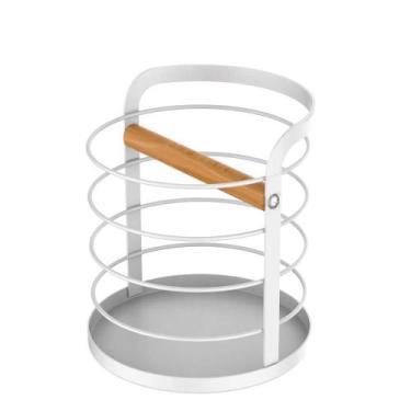 Imagem de Porta Utensílios Metalla Branco Talheres Cozinha Yoi