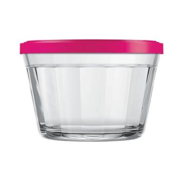 Imagem de Pote Vidro Americano C/Tampa Cores Cereal Bolacha 350ml 1Un - NADIR FI