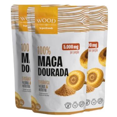 Imagem de Kit 3 Maca Peruana Dourada Em Pó Premium 100% Pura 226g Wood