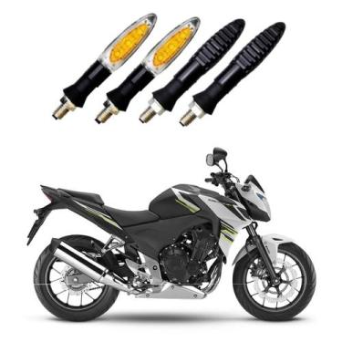 Imagem de KIT 4 Setas Esportivas Pisca de Led Modelo P11 Para Moto Honda CB 500F