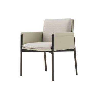 Imagem de Cadeiras para sala de jantar, cadeiras de cozinha modernas, cadeiras de jantar com pernas de metal para cozinha, sala de estar, sala de jantar (branca)