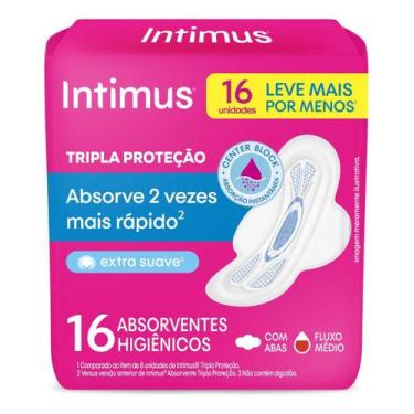 Imagem de Kit c/ 4 Absorvente Externo Tripla Protecao Suave C/ Abas - Intimus