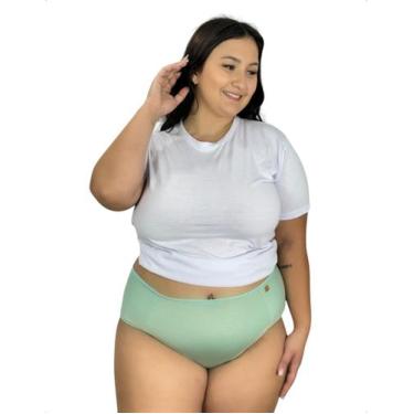 Imagem de Calcinha Plus Size Microfibra Costas Dupla Lateral Larga Conforto Moda