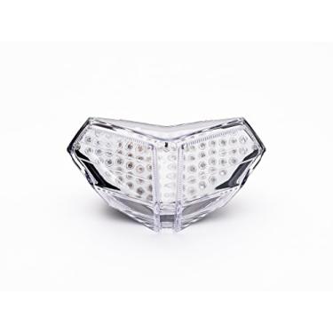 Imagem de TOPZONE Serve para Ducati SUPERBIKE 1198 & 1098 S & 848; luz traseira de freio sequencial LED + indicadores de seta integrados (lente transparente)
