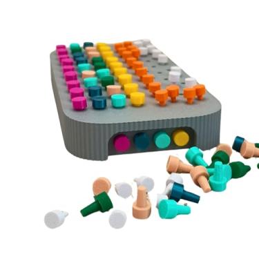 Imagem de Jogo Mini Mastermind, Quebra-Código de Tabuleiro, Senha, 17 x 8 cm, Peças Coloridas