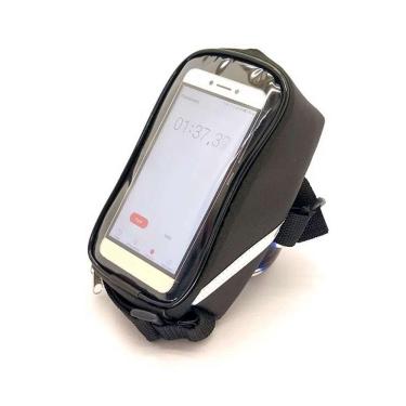 Imagem de Case Porta Celular Bicicleta Bolsa Quadro Smartphone Preto