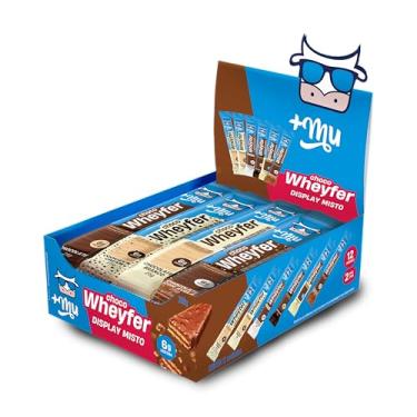 Imagem de Chocowheyfer, Mais Mu, Wafer Proteico, Caixa Mista, 6g de Proteína, Zero Açúcar, Display com 12 Unidades