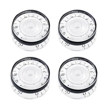 Imagem de Banworks Botões de controle de guitarra elétrica estilo anos 60 métricos 18 estrias 2 tons 2 botões de volume 6 mm (15/162.6 cm) para guitarras elétricas Epiphone Les Paul SG Pacote com 4 JT/XN-02