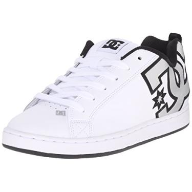 Imagem de DC Tênis de skate feminino Court Graffik, Branco/M, prata, 10