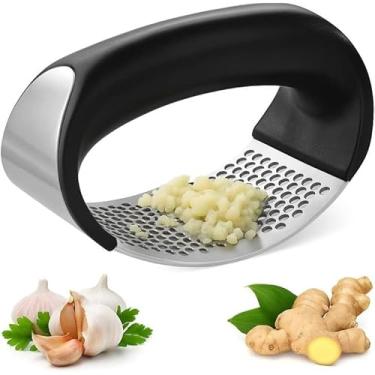 Imagem de Espremedor e Amassador de Alho Premium, Aço Inox e ABS, Design Ergonômico