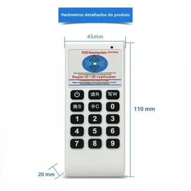 Imagem de Leitor E Gravador De Cartões IC RFID Portátil De Mão 125Khz 13.56MHz P