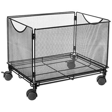 Imagem de Cubo de arquivos de rolamento de malha ônix 5211BL da Safco Products. tamanho de letra. preto