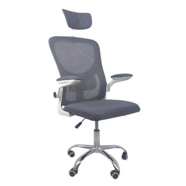Imagem de Cadeira de Escritório Diretor Oficial Vegas com apoio Cinza Branco