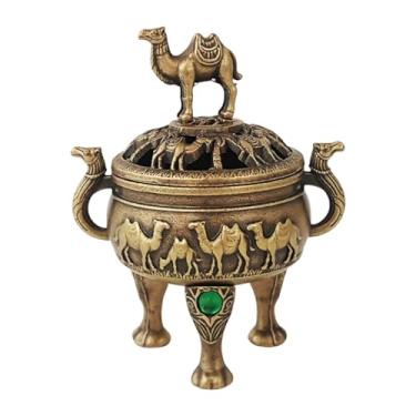 Imagem de Kuntesetty Queimador de Incenso, Suporte para Incensário, Tigela de Incensário, Cone de Liga, Antiferrugem, Função Decorativa, Purificação de Ar, Adequado para S, Camelo, Tamanho real