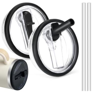 Imagem de QDXMD Pacote com 2 tampas de substituição de 1,134 g compatível com Stanley Quencher, substituição de tampa à prova de vazamento para Stanley Quencher H2.0 de 1,134 g/1,8 g e ProTour 1,134 g/1,8 g