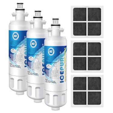 Imagem de ICEPURE ADQ36006101 Substituição para LG LT700P, Kenmore Elite 9690, ADQ36006102, RFC 1200A, 46-9690 469690, ADQ36006101-S, LFXS30766S, WSL-3, FML-3, água de refrigerador e LT120F filtro de ar fresco, 3Combo