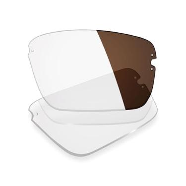 Imagem de Mryok Lentes de reposição UV400 para óculos de sol Costa Del Mar Galveston, HD Polarized, proteção UV, resistente a impactos e perfeitamente ajustado - marrom fotocromático anti luz azul