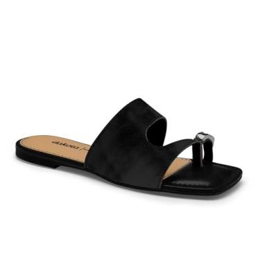 Imagem de Tamanco Feminino Dakota Rasteira Dedo Preto 36