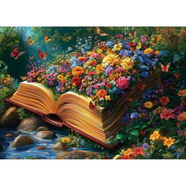 Imagem de Puzzle MINIWAN Life Books and Flowers 1000 peças para adultos