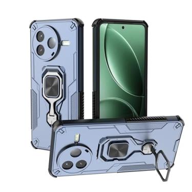 Imagem de SORAKA Capa para Xiaomi Poco F7 Pro com suporte de metal rotativo de 360 graus, peça magnética de ferro para suporte magnético de telefone para carro