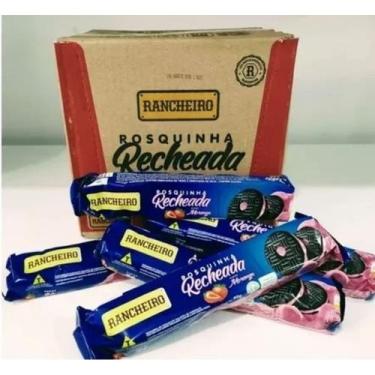 Imagem de KIT COM 10 - Biscoito Rancheiro Morango Zero Lactose - Zero Leite.