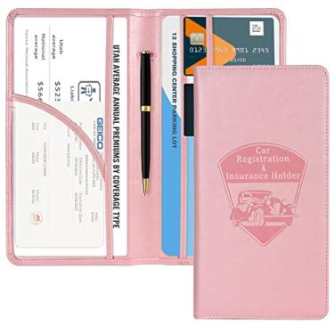 Imagem de CoBak Porta-registro de carro e seguro – porta-luvas para veículos, organizador de carro, caixa de acessórios de comparação de caminhões com fecho magnético para documentos essenciais, carteira de motorista, cartões