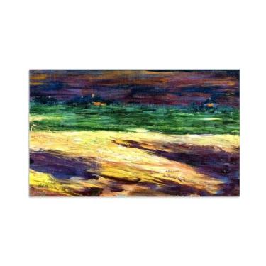 Imagem de Paisagem Abstrata Pôster Famosas Pinturas-Reprodução em Tela-Imagem Decoração Sala de Estar(Evening 2) 30x50cm-12x19in Sem Moldura