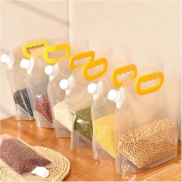 Imagem de Sacos Herméticos para Alimentos 1,5L - Kit com 3/6/12 Unidades - Tampa de Rosca Vedação Total - Impermeáveis e Antinsetos - Grãos, Cereais e Farinhas (3 UNI)