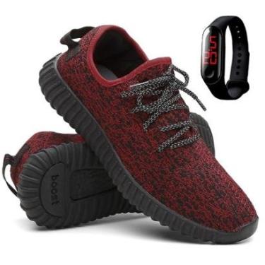 Imagem de Tênis Masculino Esporte Corrida e Academia Solado Macio Super Leve Relógio Digital-Masculino