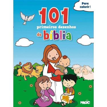 Imagem de Livro Para Colorir 101 Desenhos Bíblicos - Embalagem Unidade