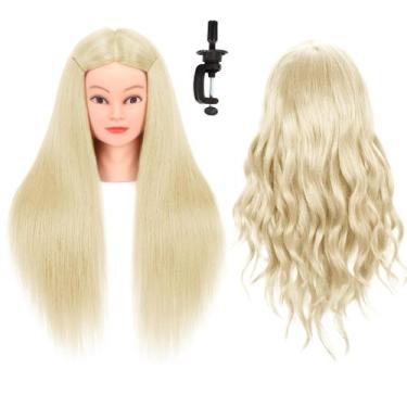 Imagem de Cabeça de manequim ManneQueenHead com 80% de cabelo humano real 26-28"