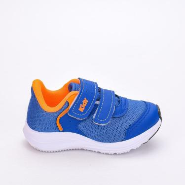 Imagem de Tênis Infantil Baby Masculino Energy Respitec  Azul Laranja