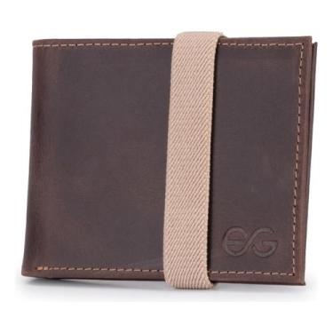 Imagem de Carteira Masculina Slim Pequena Elástico Luxo Couro Legítimo - LEARSI,