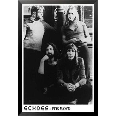 Imagem de Buyartforless Pôster impresso em arte musical Pink Floyd Echoes do álbum Meddle 1971 96x24, preto e branco