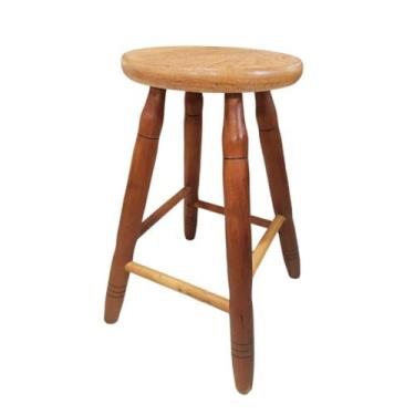 Imagem de Bancos/Banquetas Médio em Madeira Maciça 50cm Altura Baixa - Tamborete Rustico(1)
