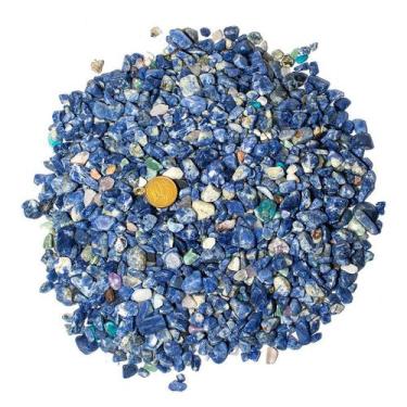 Imagem de Pedra Natural Sodalita Azul Rolada 1 kg - 5 a 10mm Aprox - Atacado