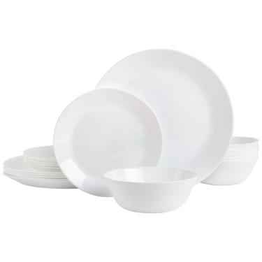 Imagem de Aparelho de Jantar com 18 Peças Resistentes a Quebras e Lascas, Gibson Home, Branco Opalino