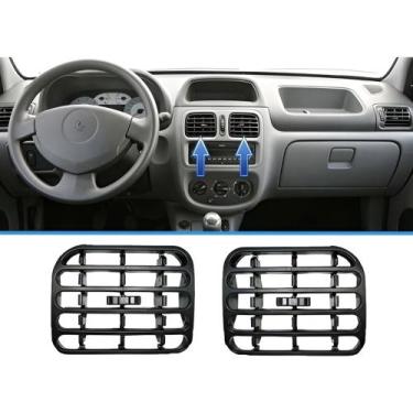 Imagem de Kit Difusor De Ar Central Renault Clio 2000 2015 Cinza - Par - AUTOPLA