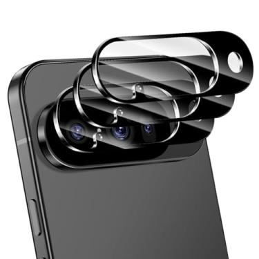 Imagem de Pacote com 3 para protetor de lente de câmera Google Pixel 10, vidro temperado dureza 9, protetor de tela de alta definição antiarranhões para Pixel 10