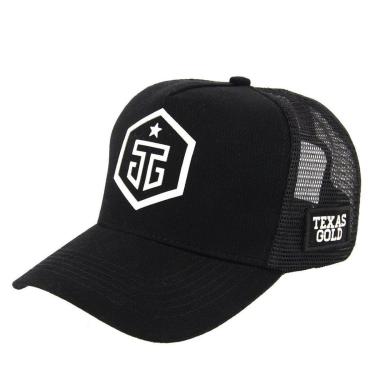 Imagem de Boné Truker Aba Curva Texas Gold Preta-Unissex