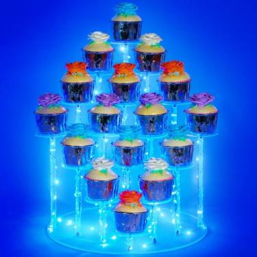 Imagem de Suporte para cupcakes YestBuy Blue Cupcake Tower para 16 cupcakes