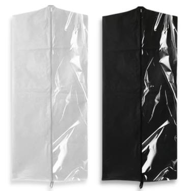 Imagem de Capa Para Terno, Bolsa De Armazenamento à Prova De Mofo, Capa Para Terno Com Ziper(1,40cm x 60cm COM VISOR,PRETO)