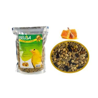 Imagem de 1 Ração Mistura para Pássaro Passarinho Canário Da Terra 500g Mel - BE