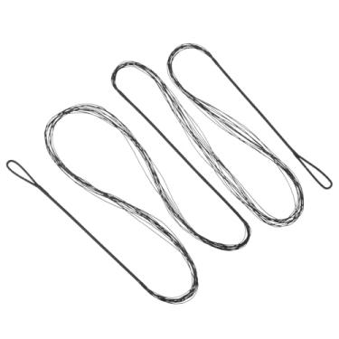 Imagem de Substituição de corda de laço, corda de arco recurva de 12 fios para arco recurvo tradicional AMO 177.8 cm, preto