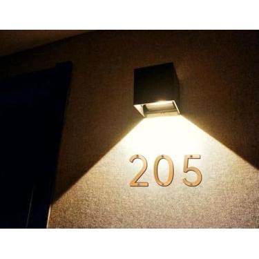 Imagem de Número 0 de casa moderna de 12 cm, números de caixa de correio de acrílico fosco de fácil instalação, placas de endereço para portas externas, apartamentos, portas, hotéis