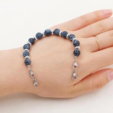 Imagem de Pulseira intercambiável de contas de cristal natural e hematita com fecho lagosta | Joias de substituição semiacabadas para homens e mulheres YA5058, adjustable, Pedra Aço inoxidável, Sem Pedra