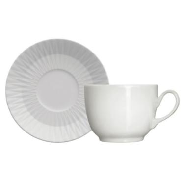 Imagem de Xícara de Chá com Pires Diamante Branca