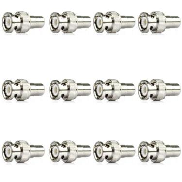 Imagem de Kit 10 Adaptador Entra Rca Sai Bnc Bnc Macho Rca Fêmea - Exbom